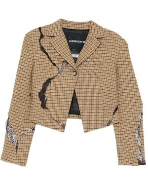 ANDERSSON BELL Blazer À Carreaux - Natural