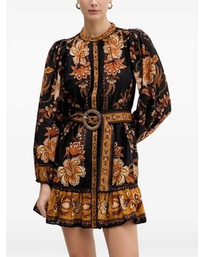 FARM Rio Majestic Garden Mini Dress - Black