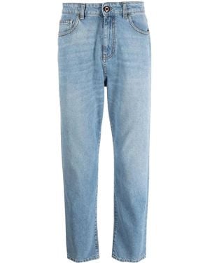 Vision Of Super Patch-Detail Slim-Cut Jeans - Blue