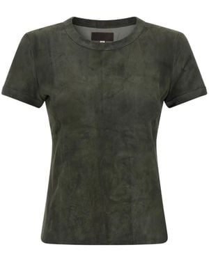 Stouls Suede-Finish T-Shirt - Green