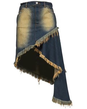 VIVAMUS Jupe En Jean À Bords Francs - Blue