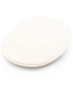 Marine Serre Logo-Embroidered Wool Beret - Natural