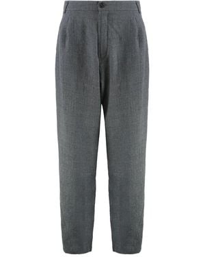 DARKPARK Pleated Phebe Wool Trousers - Grey