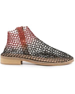 VERDURA SHOES Sardina Mesh Ankle Boots - Black