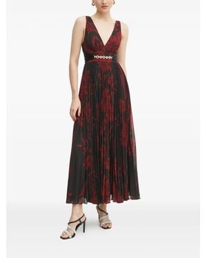 MARCIANO BY GUESS Pleated Floral Dress - Black