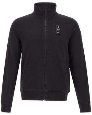 Blauer Logo-Patch Zip-Up Jumper - Blue