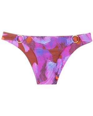 Lenny Niemeyer Floral-Print Bikini Briefs - Purple