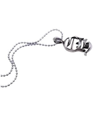 Chrome Hearts Ch-Logo Ball-Chain Pendant - White