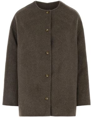 Loulou de Saison Dunne Button-Fastening Wool Jacket - Brown