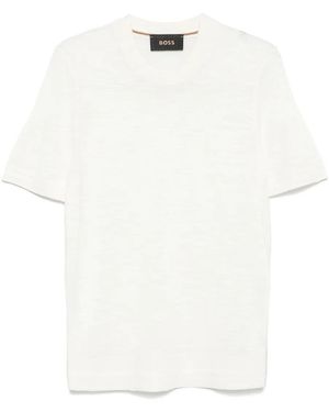 BOSS Slub-Texture T-Shirt - White