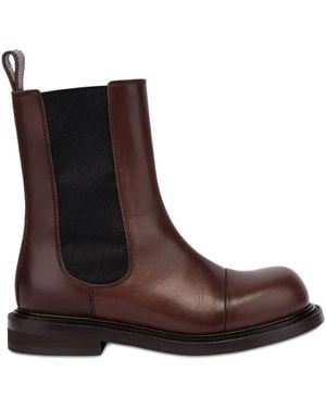 Moschino Leren Chelsea Laarzen - Bruin