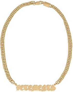 Vetements Gothic Logo Necklace - Metallic