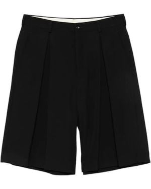 Comme des Garçons Bermudas De Lana - Negro