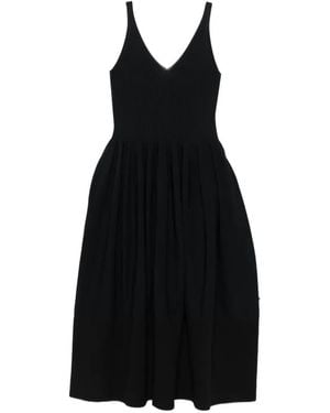 CFCL Rivulet V-Neck Midi Dress - Black