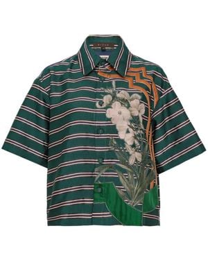 Biyan Striped Shirt - Green