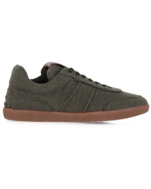 Tod's Gommino-Detail Felt-Texture Trainers - Green