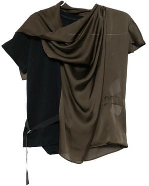 Sacai T-Shirt À Empiècements Contrastants - Noir