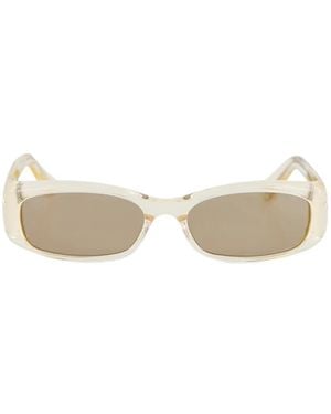 Port Tanger Leila Rectangle-Frame Sunglasses - Natural