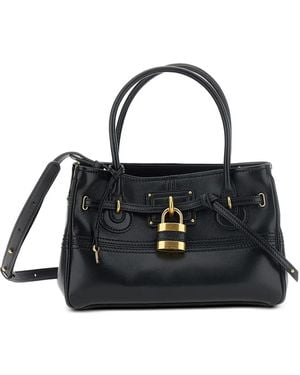 Chloé Small Paddington Leather Tote Bag - Black