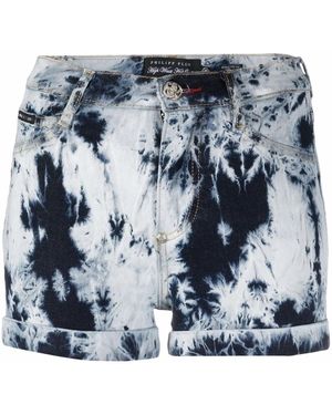Philipp Plein デニムショートパンツ - ブルー