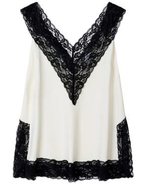 Stylein Miette Lace-Trimmed Top - Black