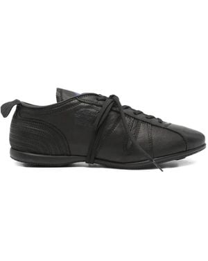 Pantofola D Oro Logo-Print Lace-Up Trainers - Black
