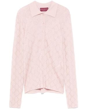 Gucci Poloshirt Mit Gg - Pink