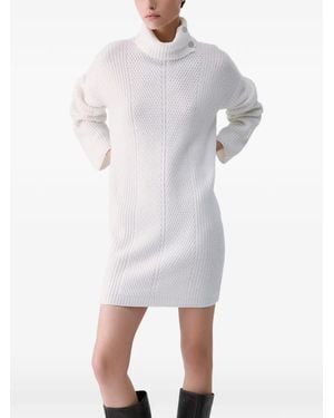 Liu Jo Knit Dress With Jewel Buttons - White