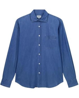 Hartford Chemise Paul À Poche Poitrine - Blue