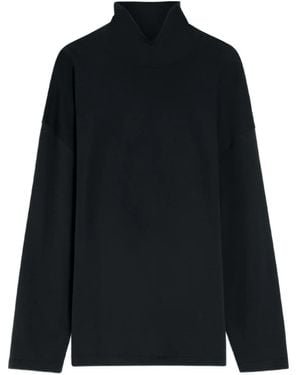 Lemaire Mock-Neck Long-Sleeve T-Shirt - Black