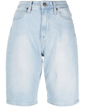 Calvin Klein Short En Jean À Patch Logo - Blue