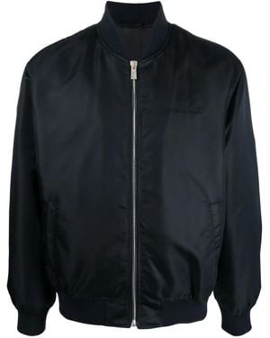 Versace Graphic-Print Bomber Jacket - Black