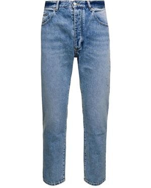 ICON DENIM Logo-Patch Jeans - Blue