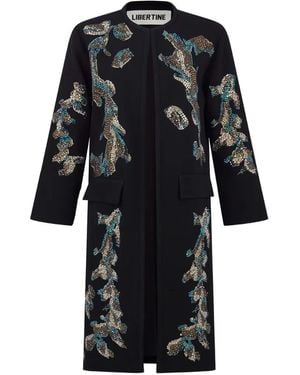 Libertine Trail Of Leaves Coat - Black