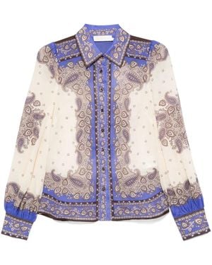 Zimmermann Chemise Maxine - Bleu