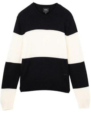 A.P.C. Logo-Embroidered Sweater - Black