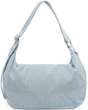 Samsøe & Samsøe Safreja Buckle-Fastening Denim Shoulder Bag - Blue