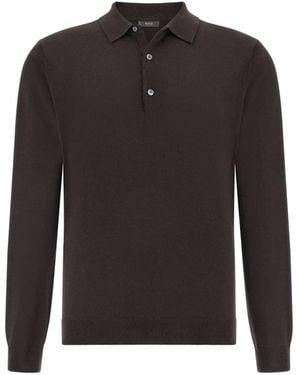 BOGGI Langärmeliges Poloshirt - Schwarz
