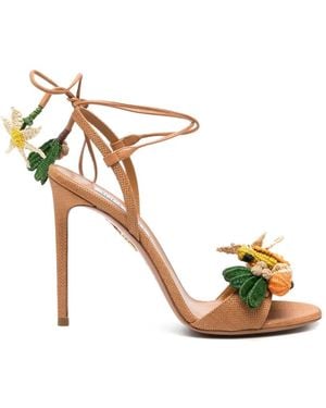 Aquazzura Sandales Birdsong 105 - Metallic