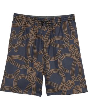 Loewe Paula's Ibiza Printed Silk Shorts - Grey