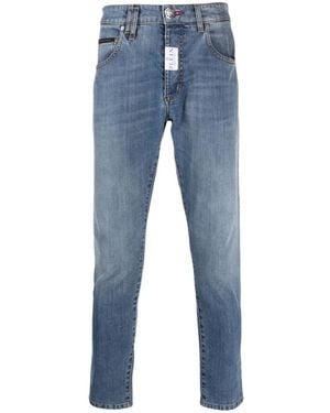 Philipp Plein Tief Sitzende Skinny-Jeans - Blau