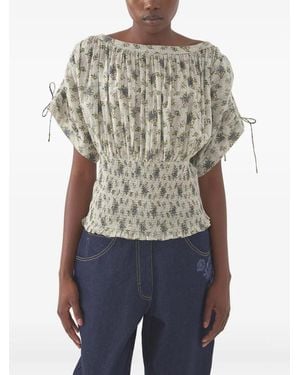 Antik Batik Floral-Print Blouse - Grigio
