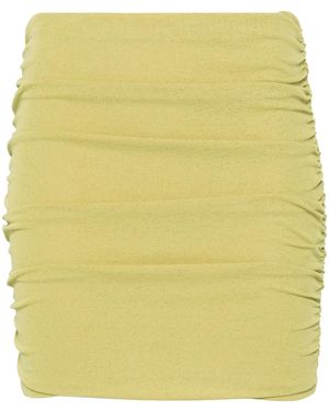 Nanushka Ruched Mini Skirt - Yellow
