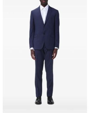 ZEGNA Single-Breasted Wool Suit - Blue