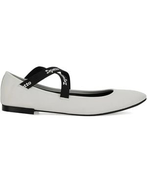 Repetto Bailarinas con tiras cruzadas - Blanco