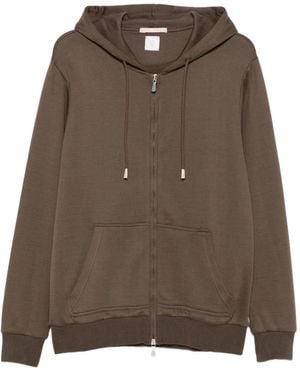 Eleventy ジップアップ パーカー - ブラウン