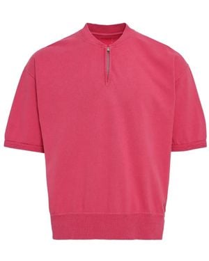 Visvim Half-Zip Short-Sleeve - Pink