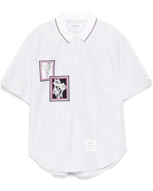 Thom Browne T-Shirt Met Applicatie - Wit