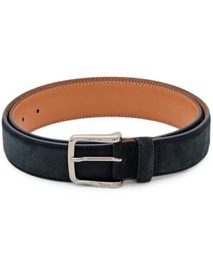 Tod's Suede Logo-Engraved Belt - Blue