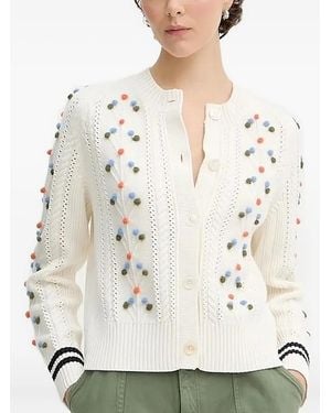 Paul Smith Cardigan Con Pompon - Bianco